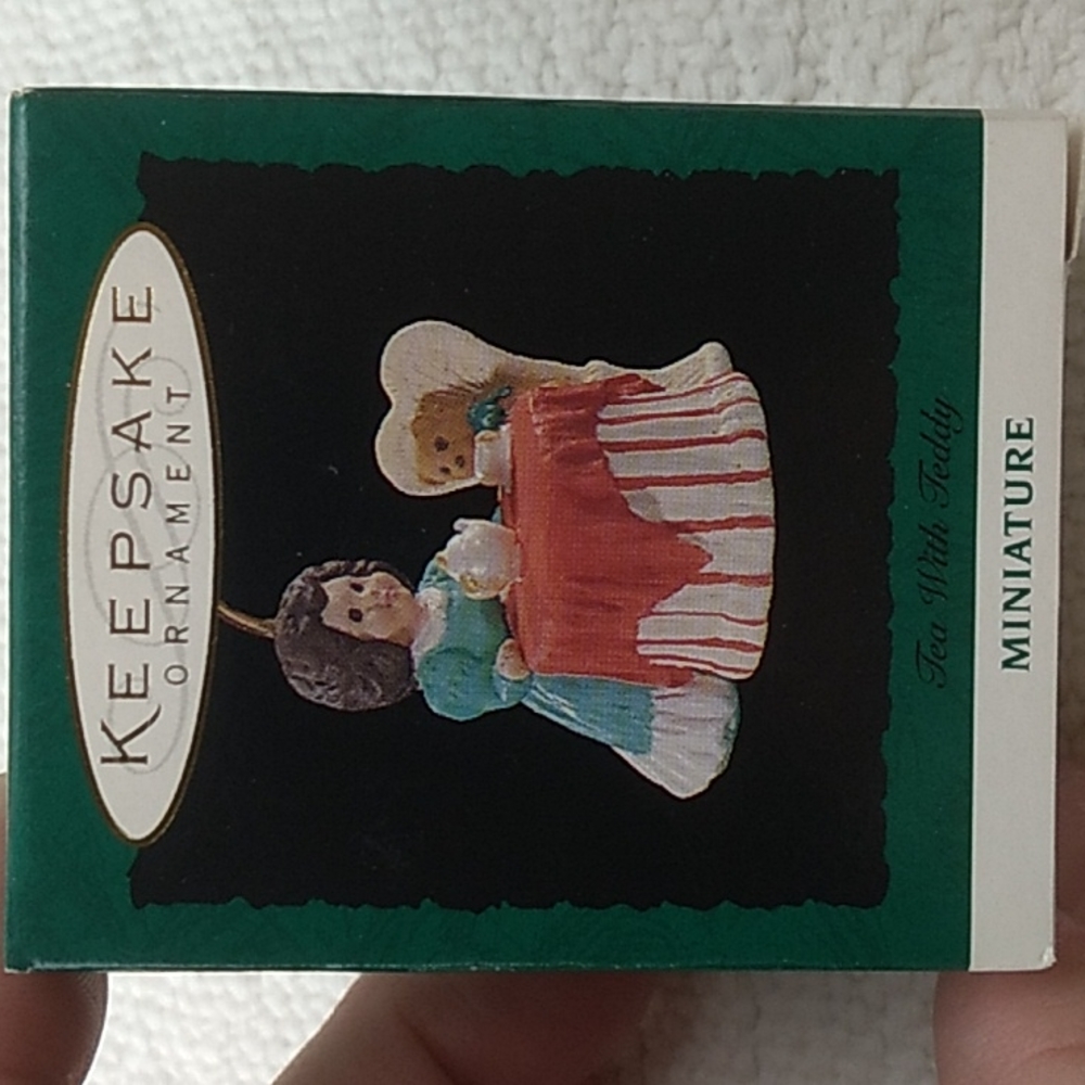 Vintage Hallmark Keepsake Ornament from 1994 Tea with Teddy Handcrafted
